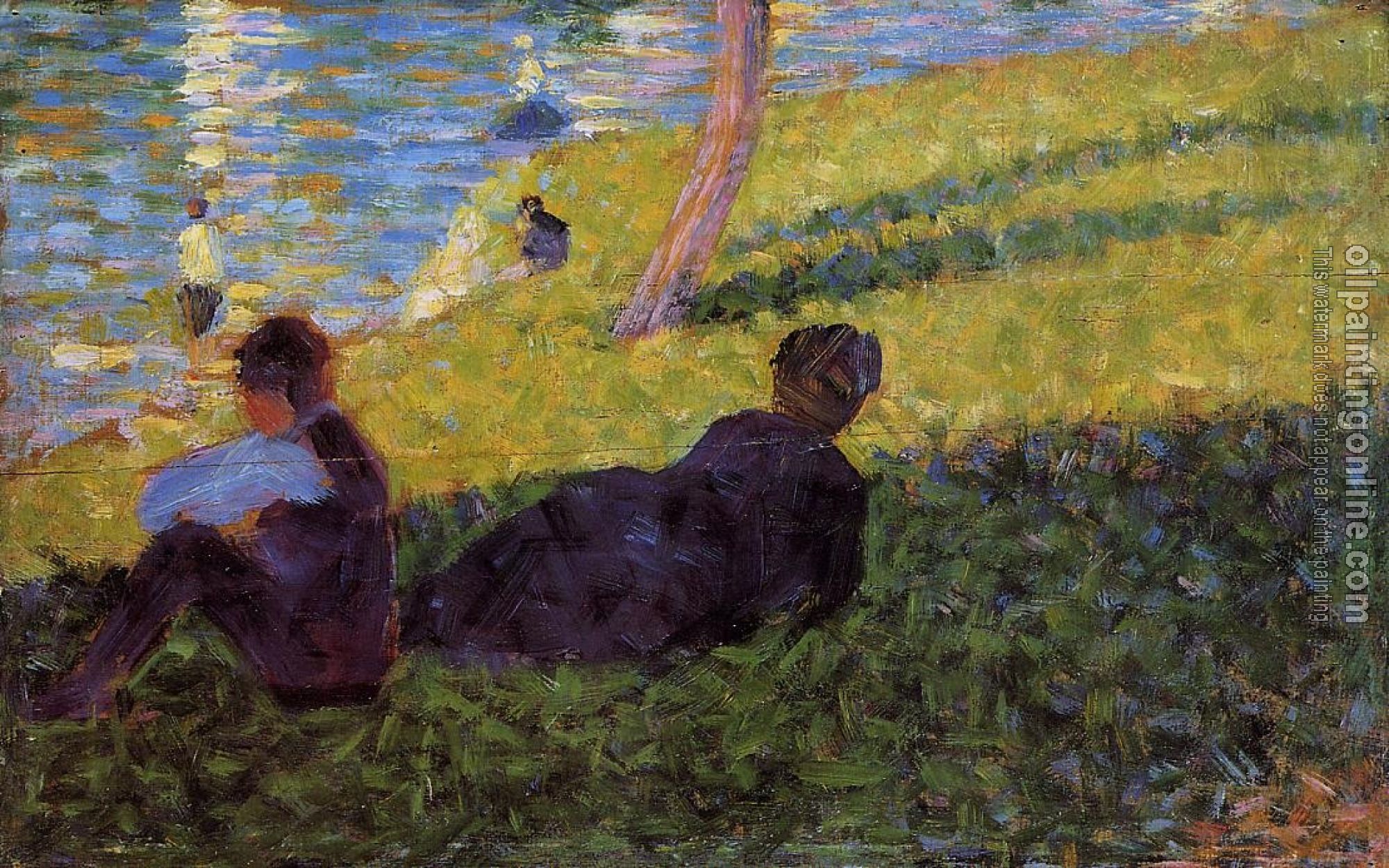 Seurat, Georges - La Grande Jatte, Seated Man, Reclining Woman
